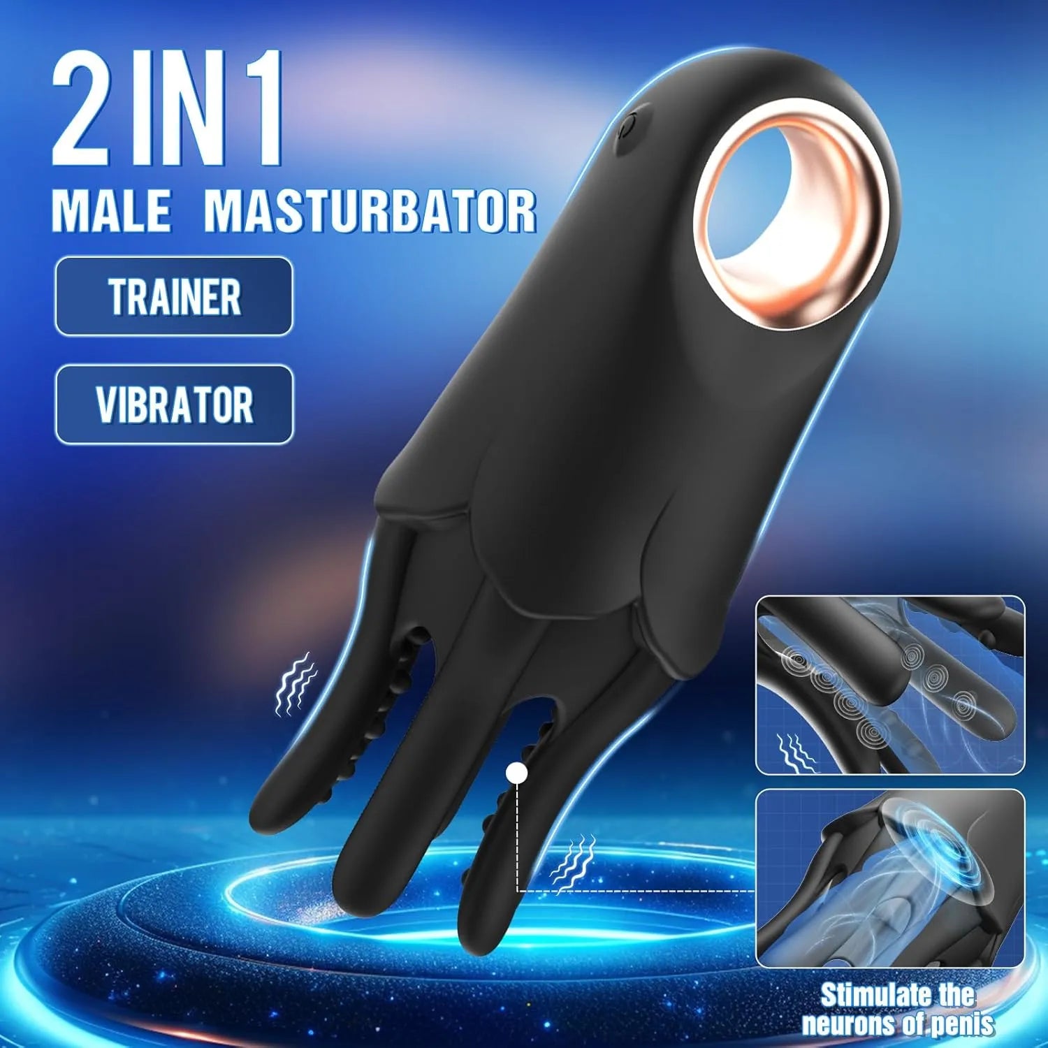 360° wrap-around 6 tentacles 7 modes penis trainer