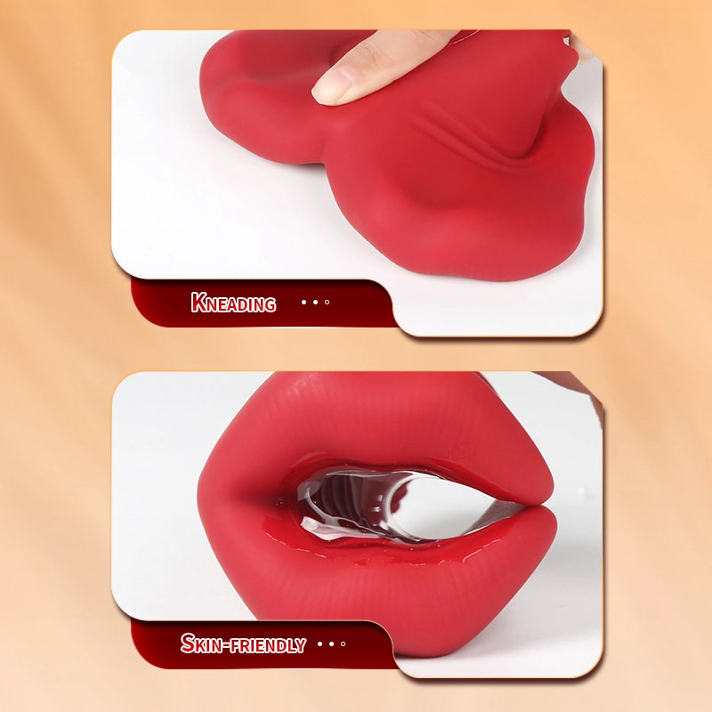 2 in 1 Red Lips Glans Penis Vibrator