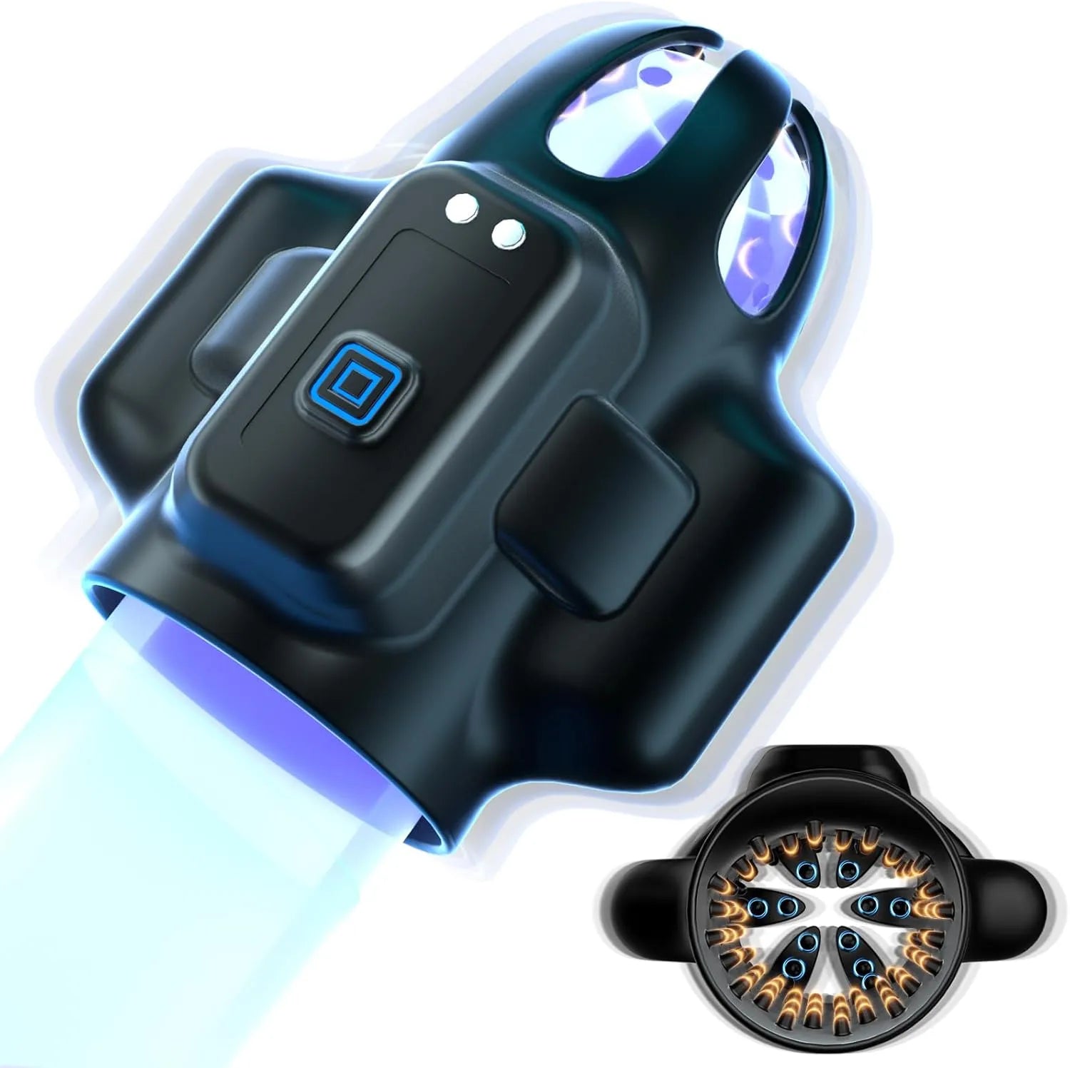 10 modes and 2 motors male penis glans vibrator