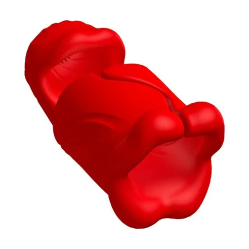 Men's double lip grip 9 modes, 360° surround oral sex penis vibrator