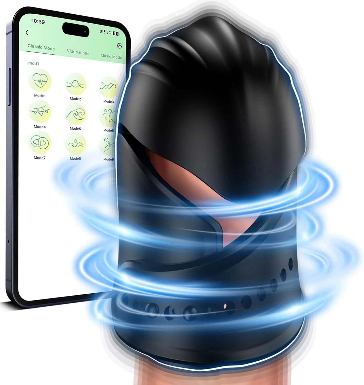 10 Modes Adjustable Cock Head Vibrator