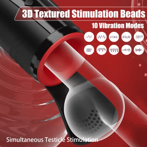10x Vibration, 5x Suction, 3x Rotation: Male Glans Focused Masturbator