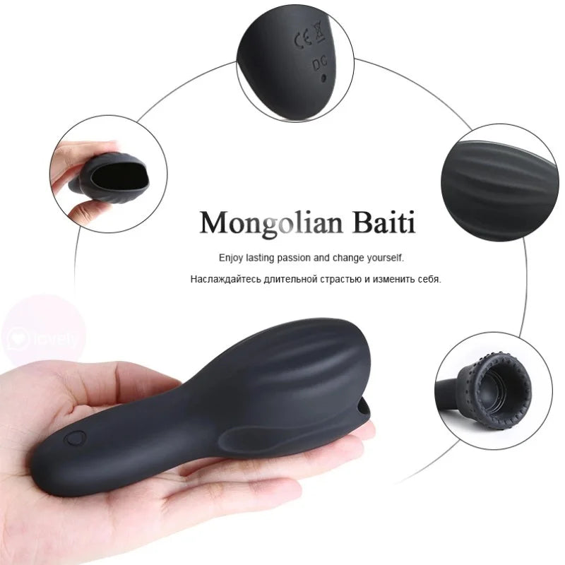 Male glans massage 10 frequency penis head vibrator