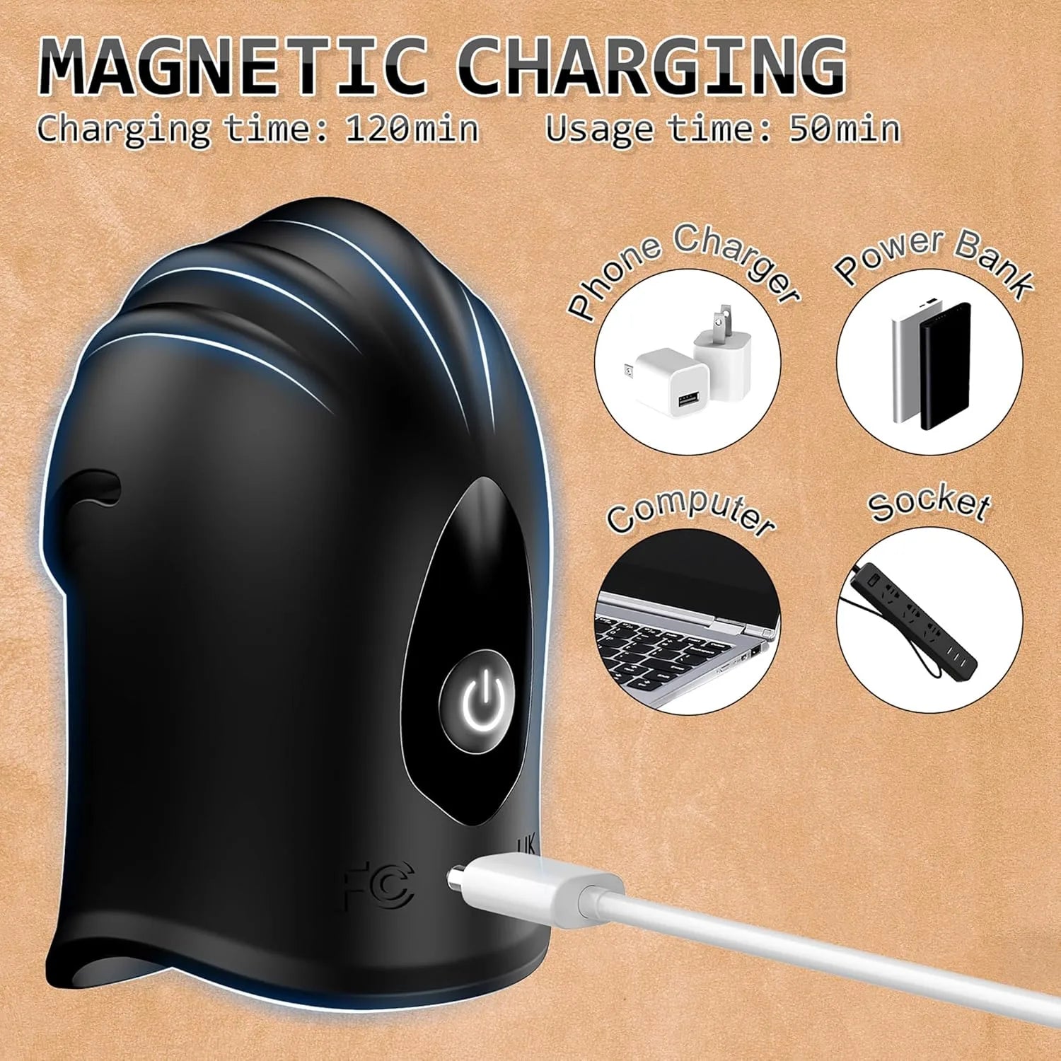 10 Modes Adjustable Cock Head Vibrator