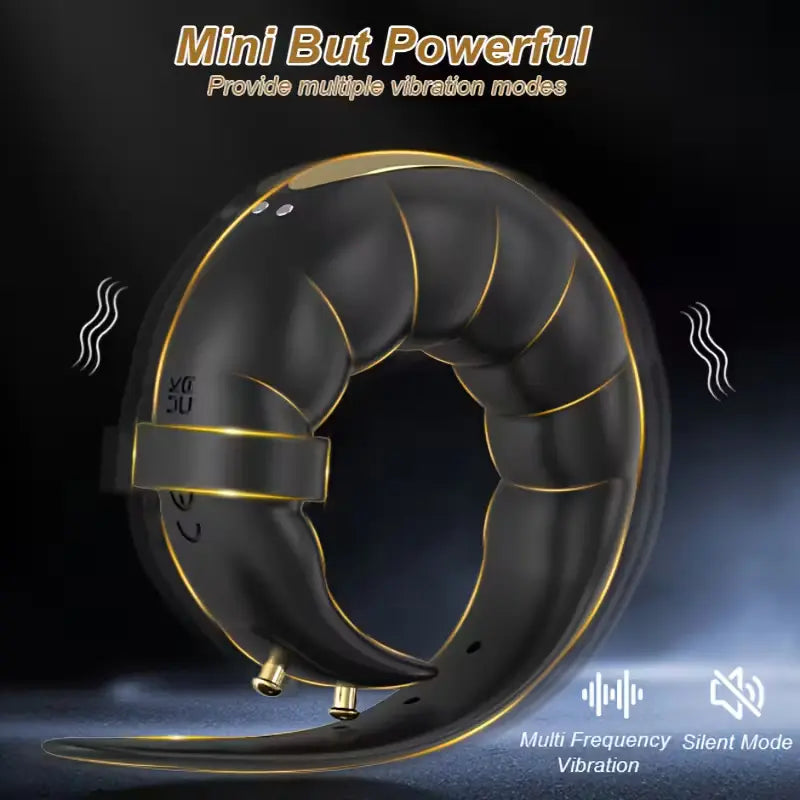 Men's adjustable strap-type vibrating penis ring