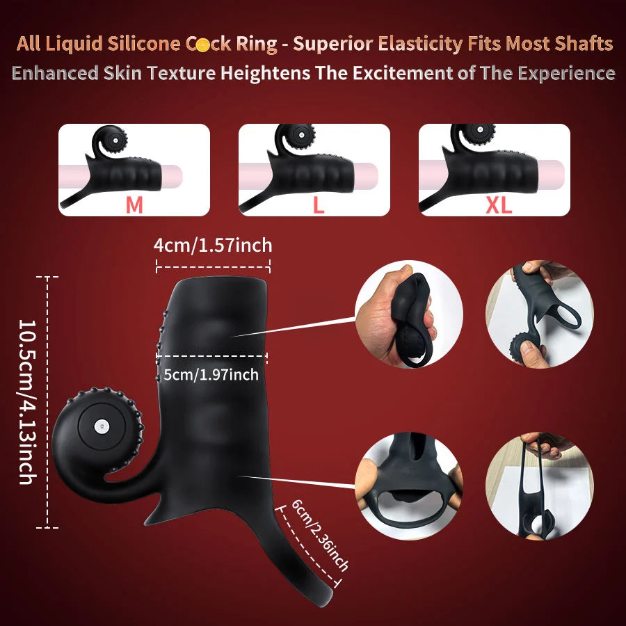 APP controlled 9 modes condom vibrator