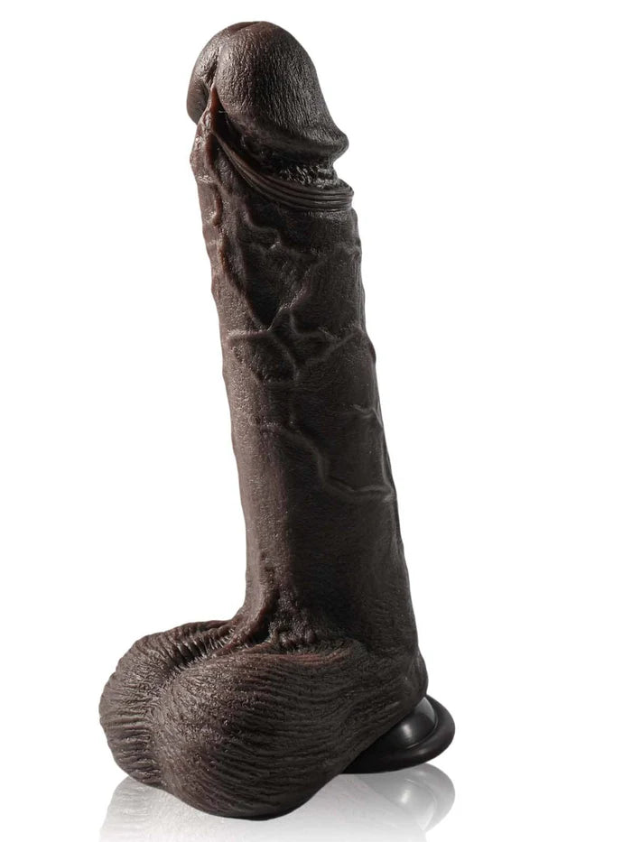 Non-Goo 10-inch black dildo with 7 thrusting modes and 3 vibration modes.