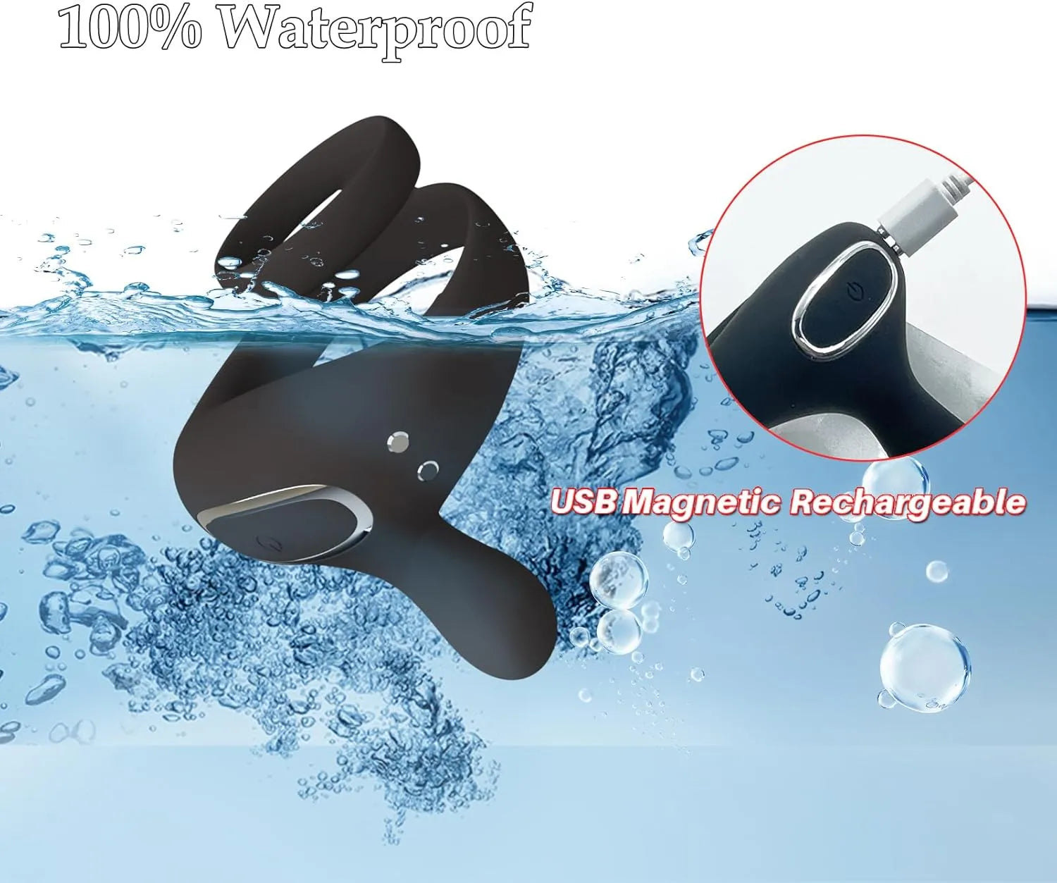 9-speed remote control dual ring vibrating penis ring couple stimulator