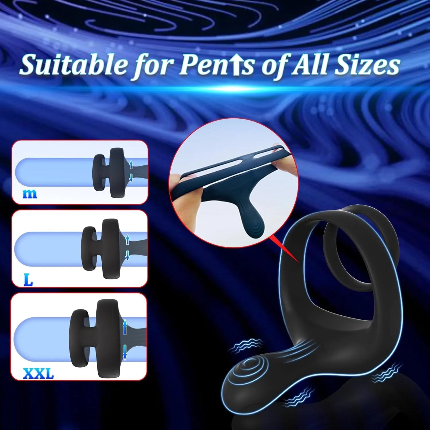 9-speed remote control dual ring vibrating penis ring couple stimulator