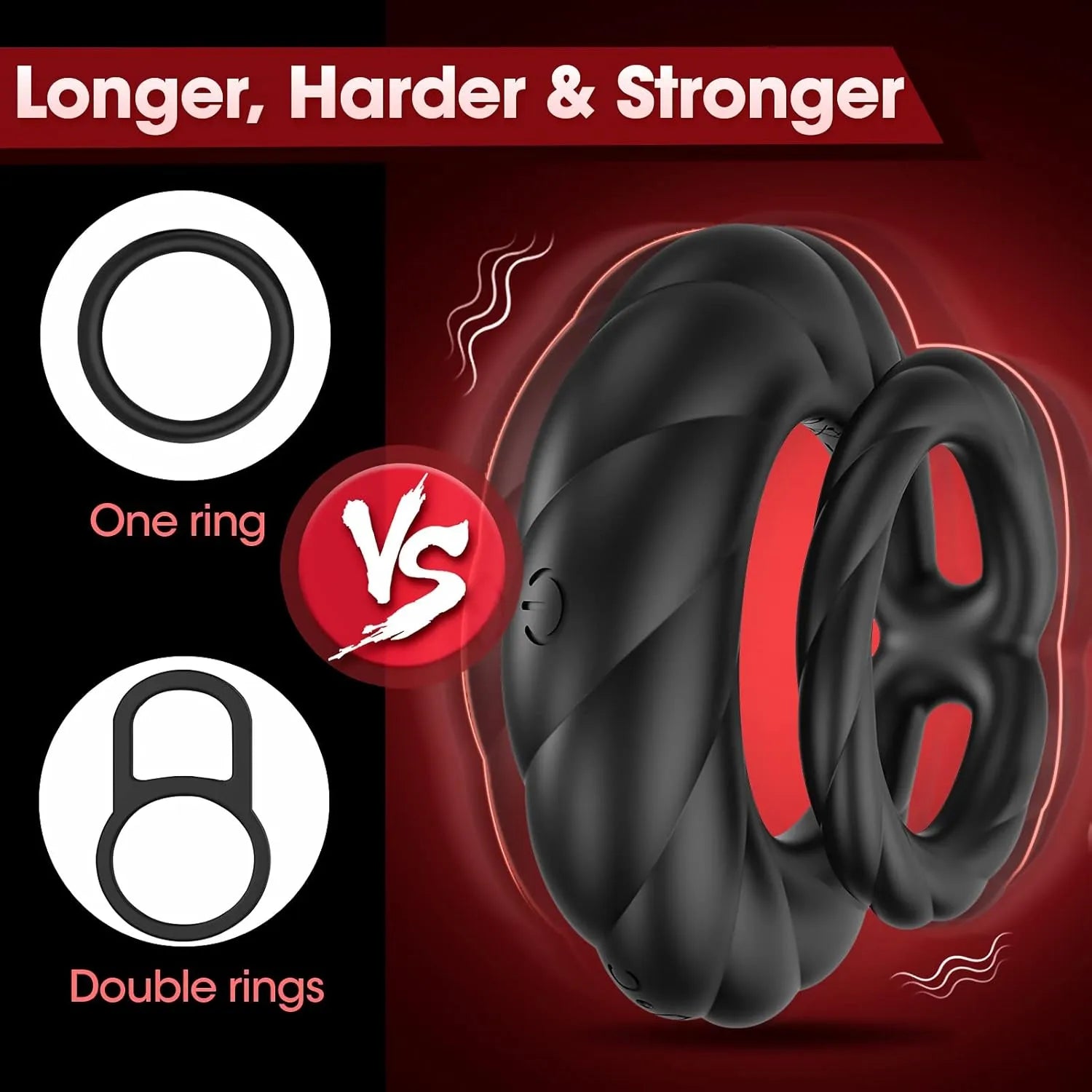 Testicle-Stimulating Vibrating Ring with App Control