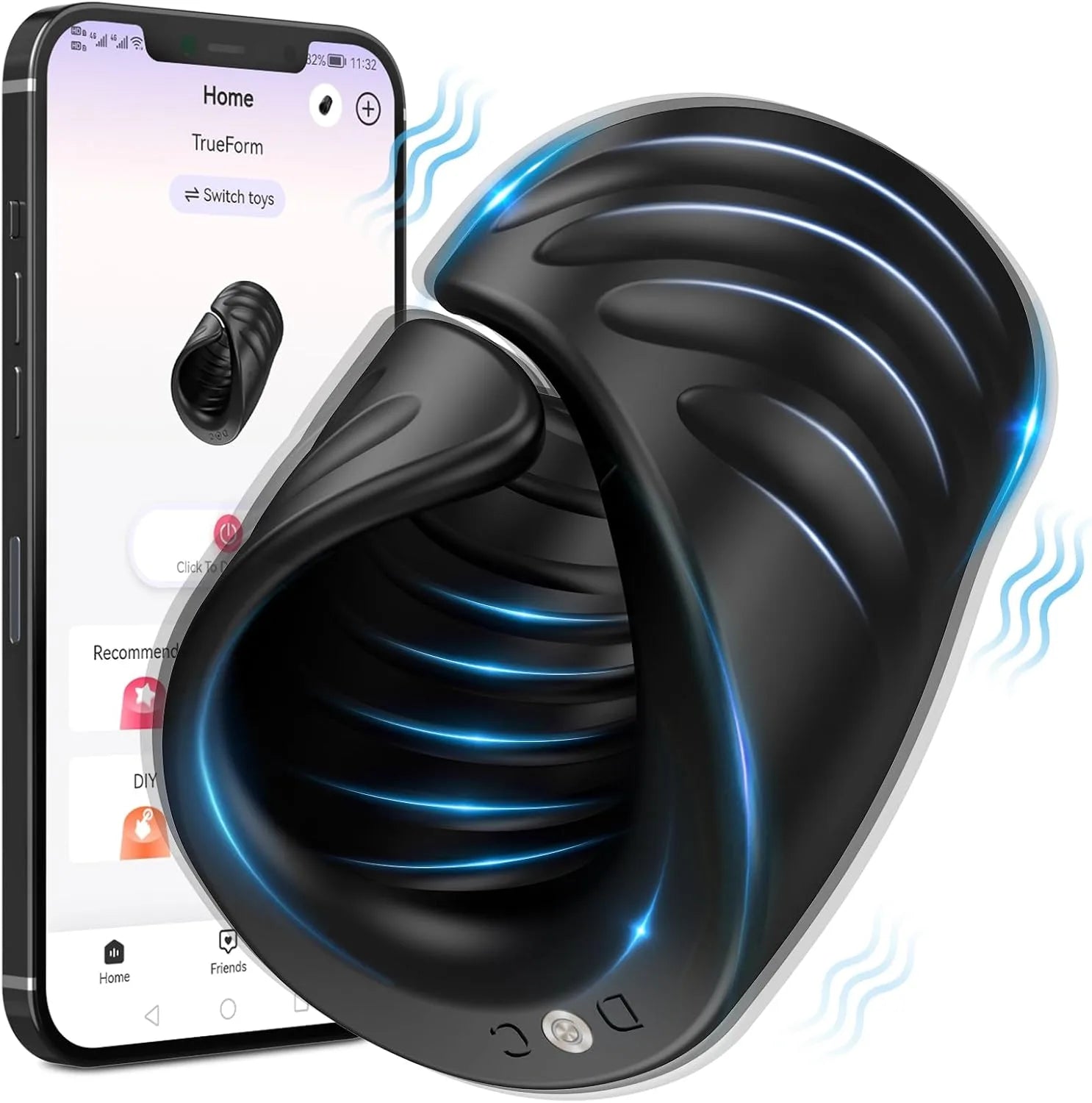 App-Controlled Vibrating Penis Head Vibrator