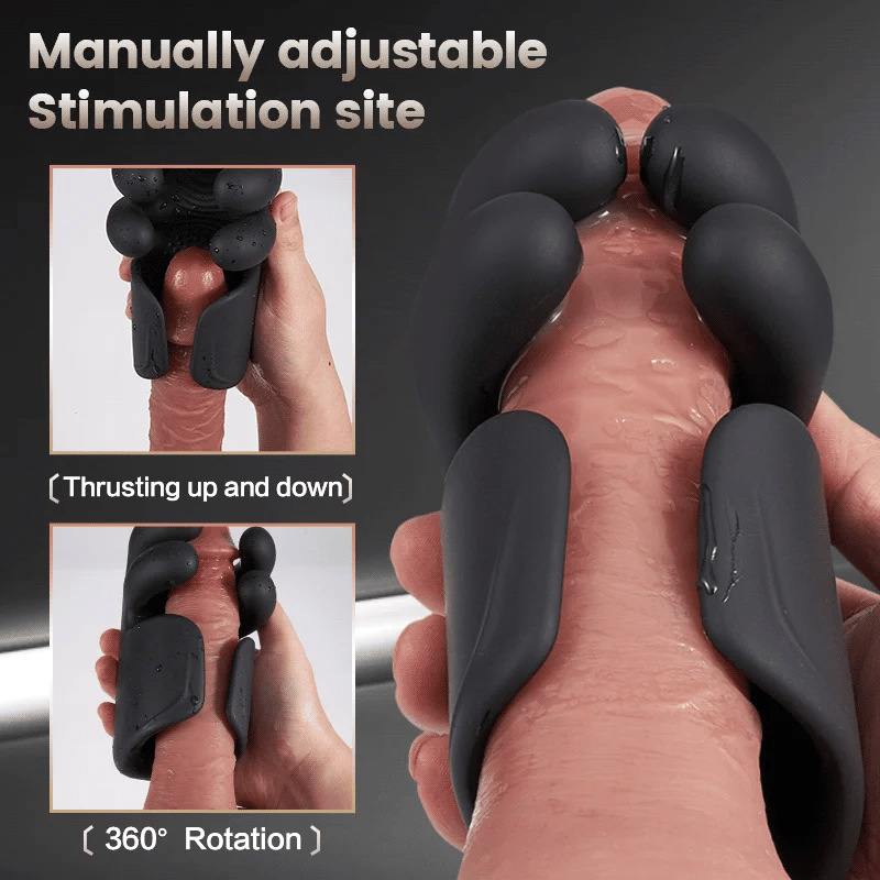 Penis vibrator-automatic ten-frequency four-finger pinching and tapping glans massage