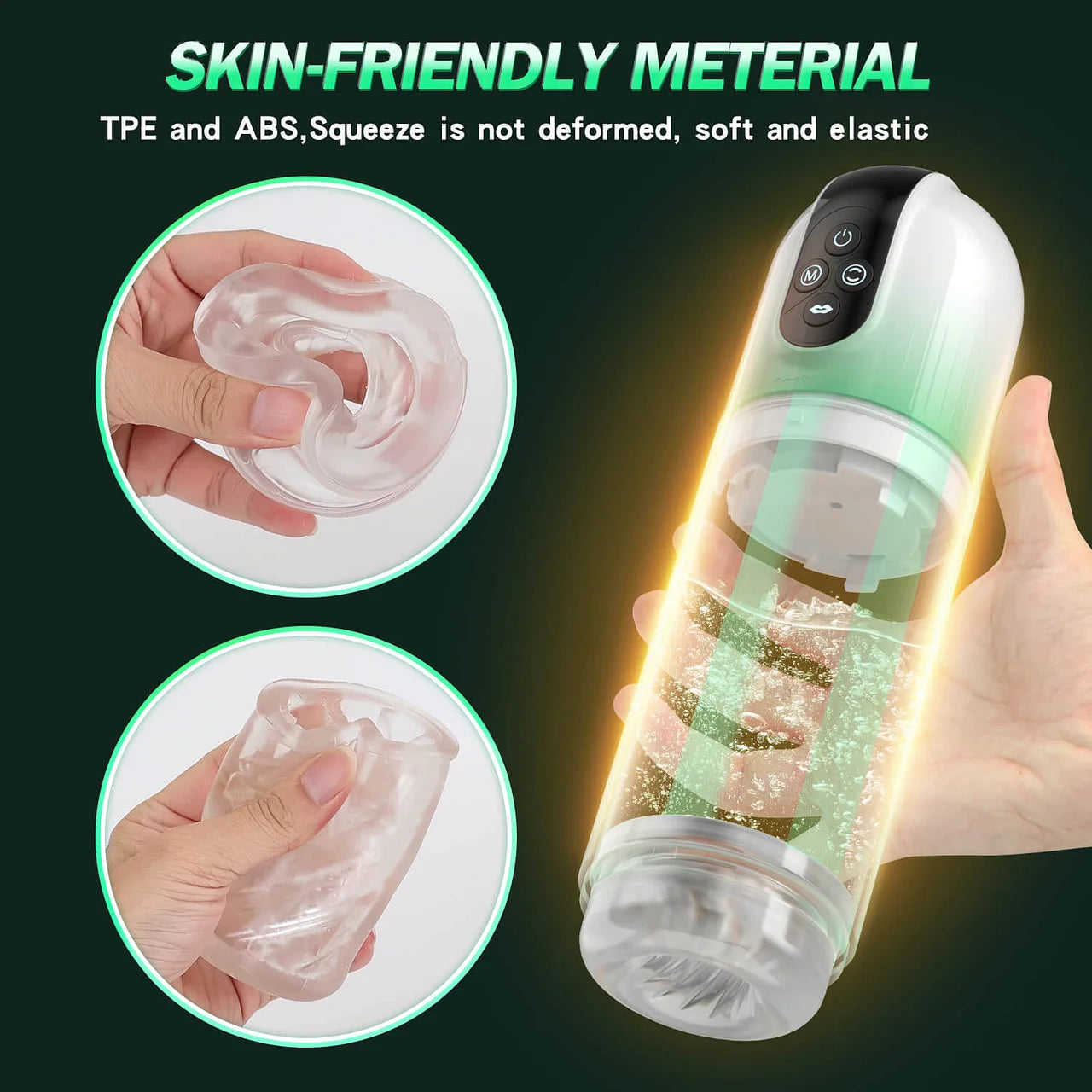 Men's waterproof penis vibrating masturbator sucking rotation thrust