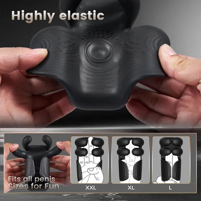Penis vibrator-automatic ten-frequency four-finger pinching and tapping glans massage