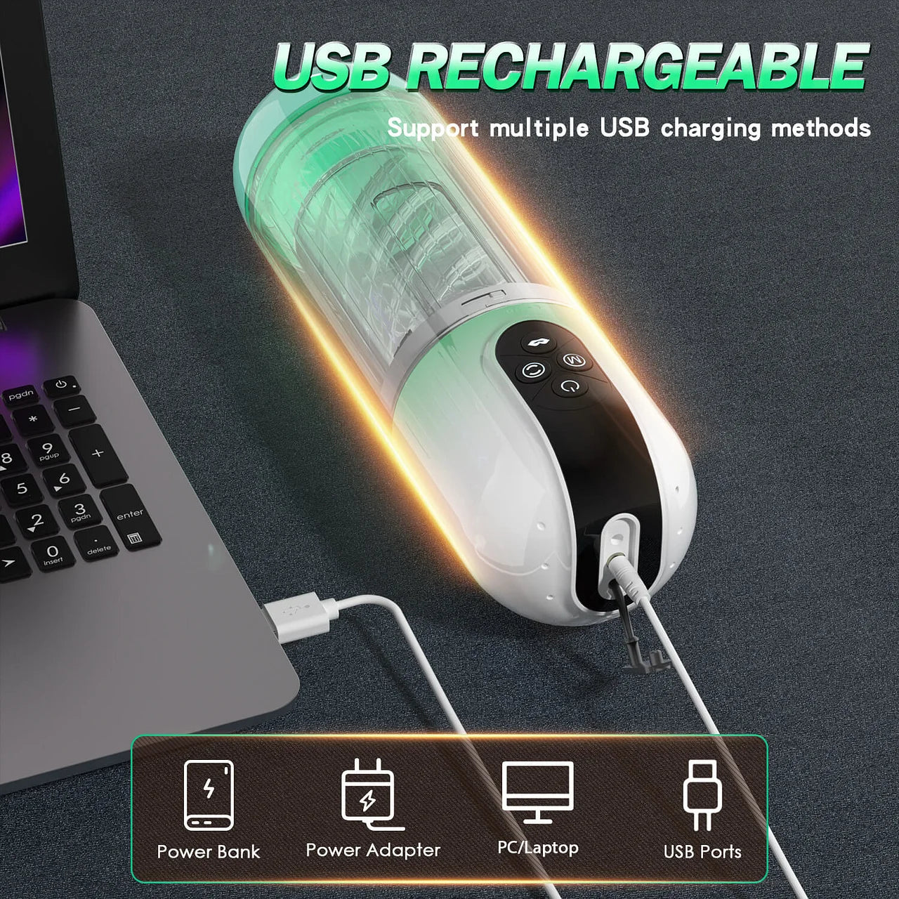 Men's waterproof penis vibrating masturbator sucking rotation thrust