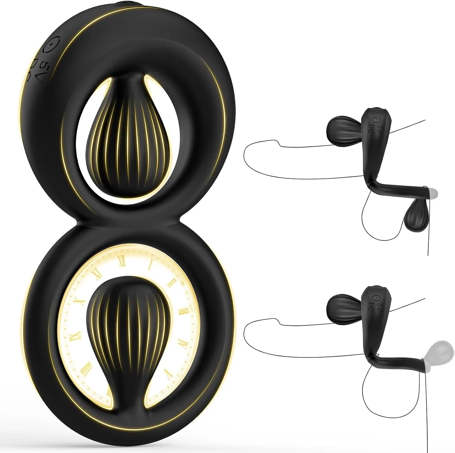 10 Modes Couples Clitoris Stimulation Perineum Vibrating Cock Ring