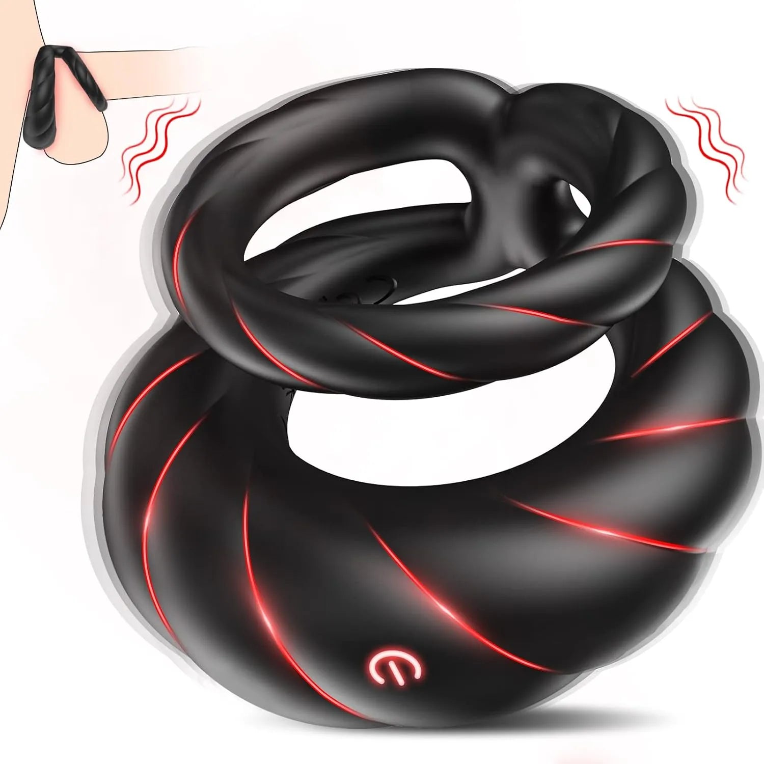Testicle-Stimulating Vibrating Ring with App Control