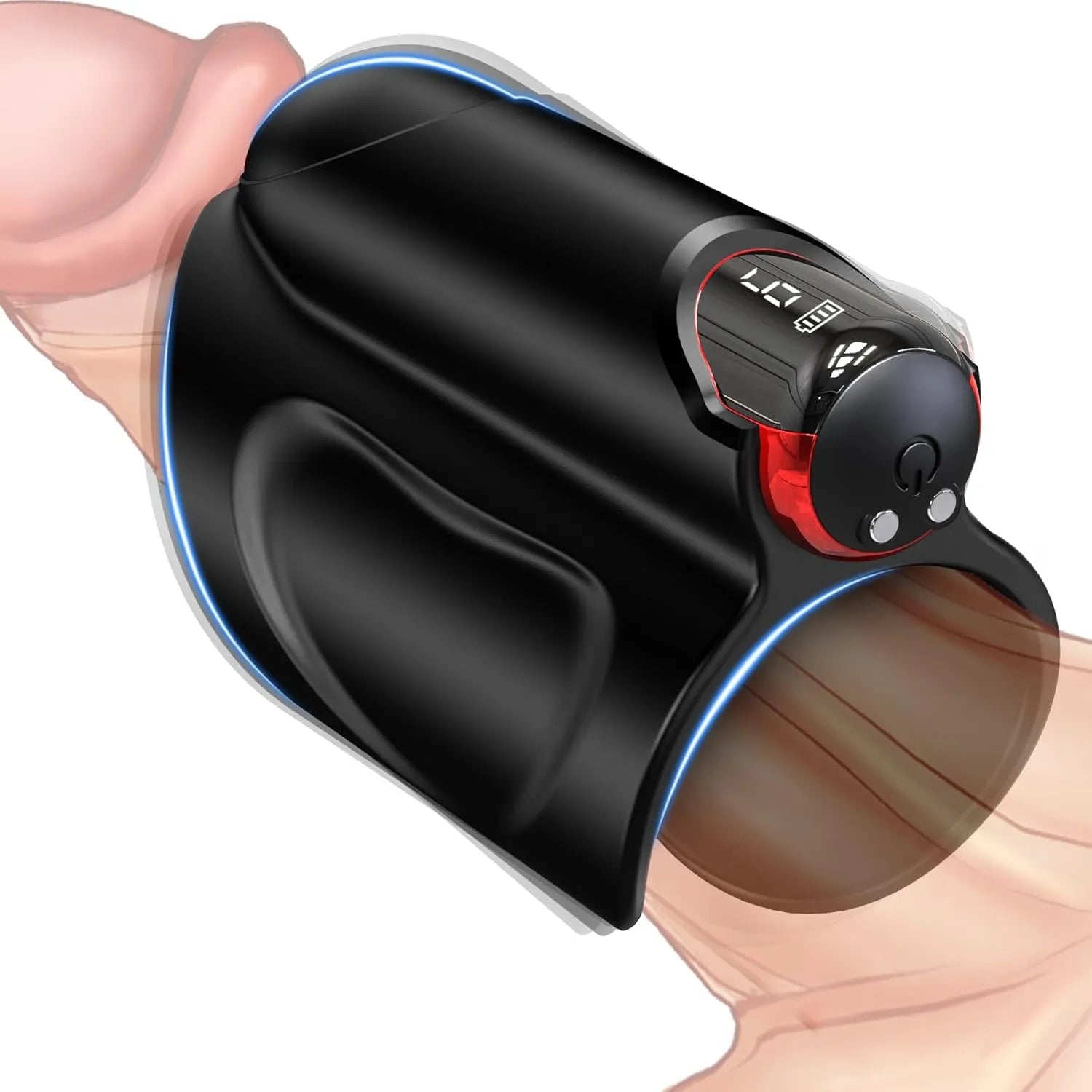 Men's Wrap Penis Vibrator with 9 Modes and LED Display