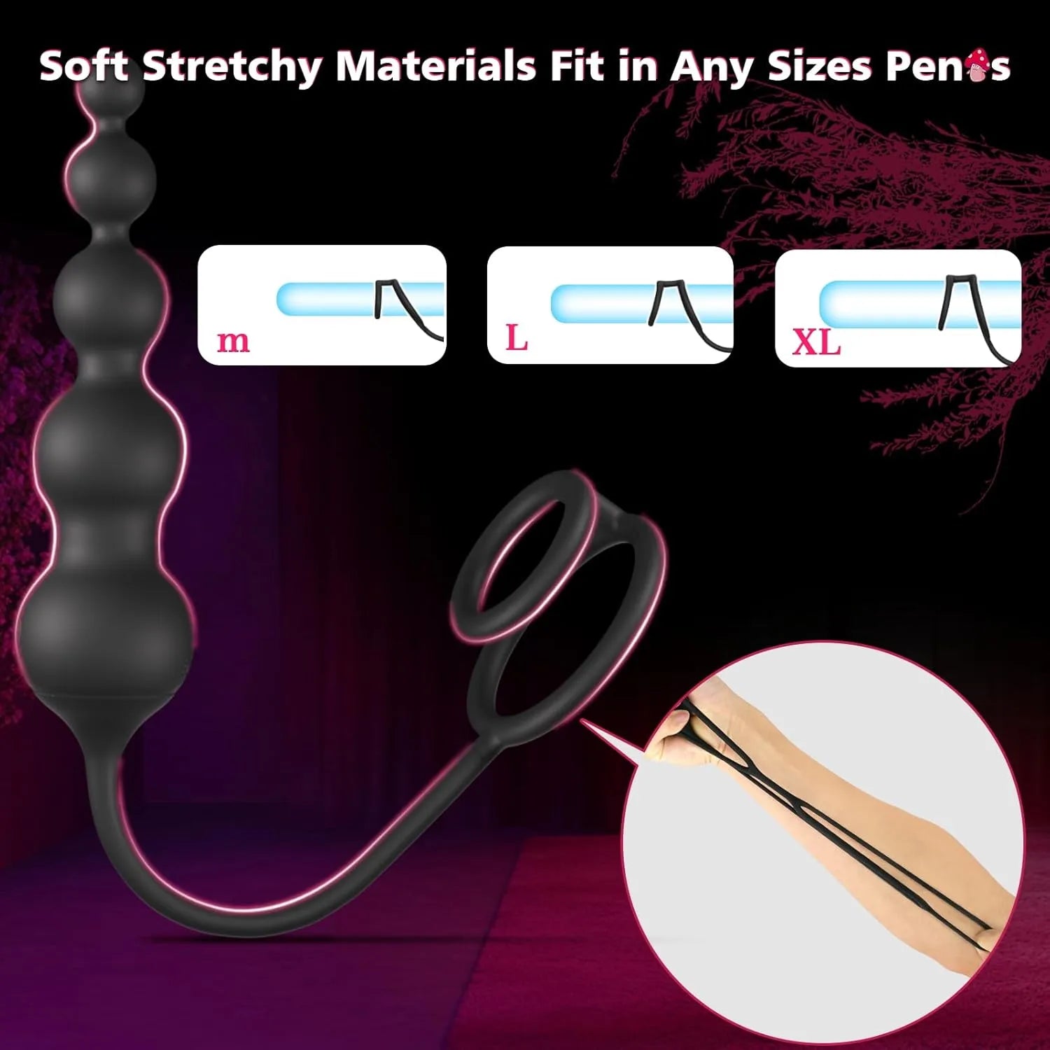 9-mode remote control APP prostate massager penis ring vibrator anal plug pull beads