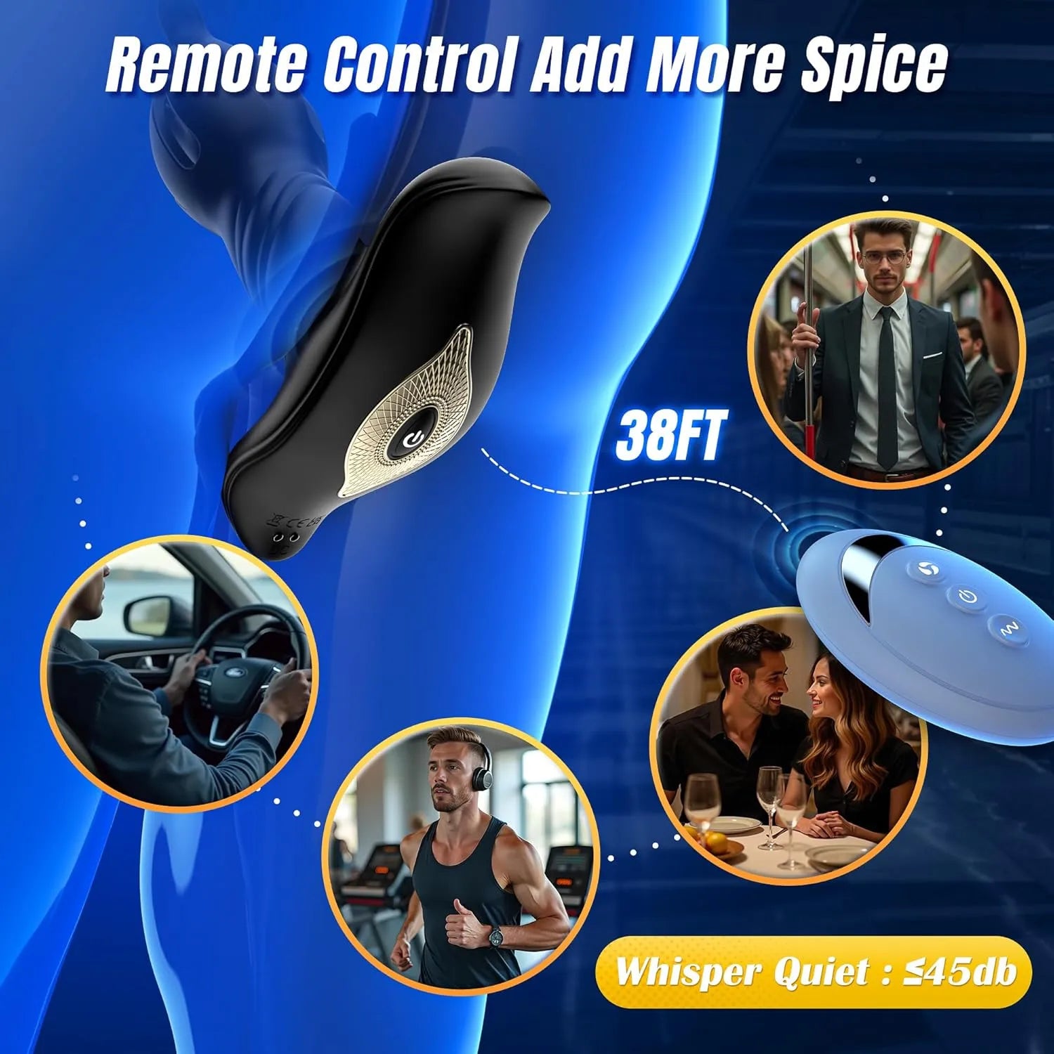 Remote-Control Male Anal Vibrator with Thrusting & Slapping