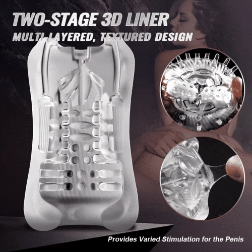 Male dual-vibration egg, 5-frequency suction, 10-frequency vibration male penis vibrator.