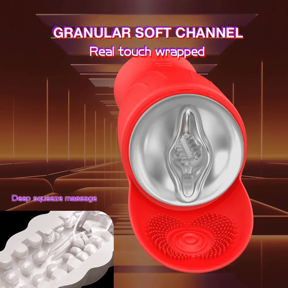 3-in-1 Strong Suction, Percussion and Vibration Penis Vibrator