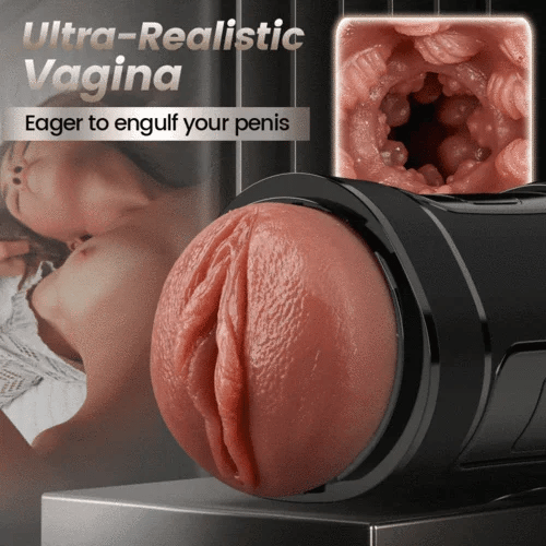 10 vibration modes, 5 suction modes, ultra-realistic vaginal simulation male vibrating masturbator