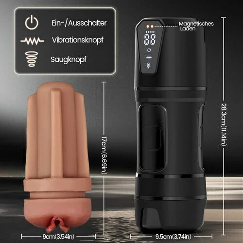 10 vibration modes, 5 suction modes, ultra-realistic vaginal simulation male vibrating masturbator