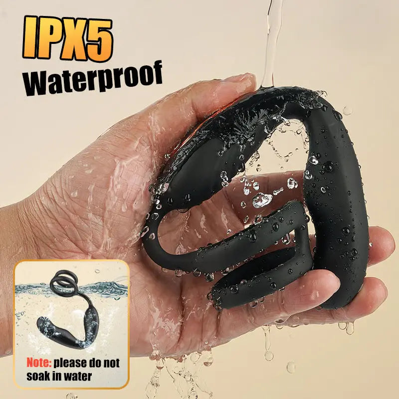 10 Modes 360° Rotating Vibrating Double Penis Ring Wearable Prostate Massager