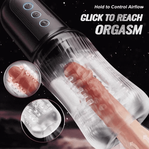 Male dual-vibration egg, 5-frequency suction, 10-frequency vibration male penis vibrator.