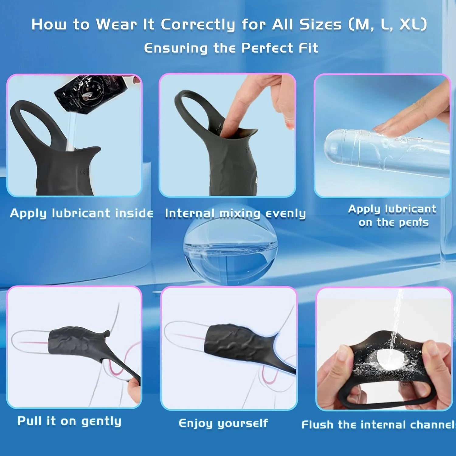 10-frequency male testicular G-spot stimulation Penis Sleeve Vibrator