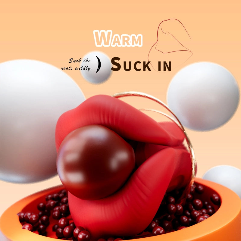 2 in 1 Red Lips Glans Penis Vibrator