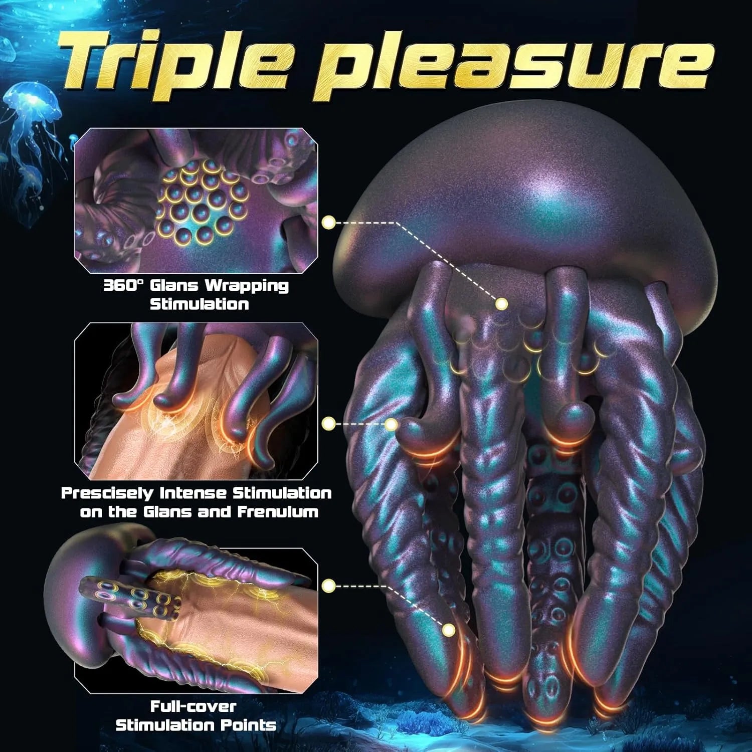 Octopus-Style Penis Head Vibrator