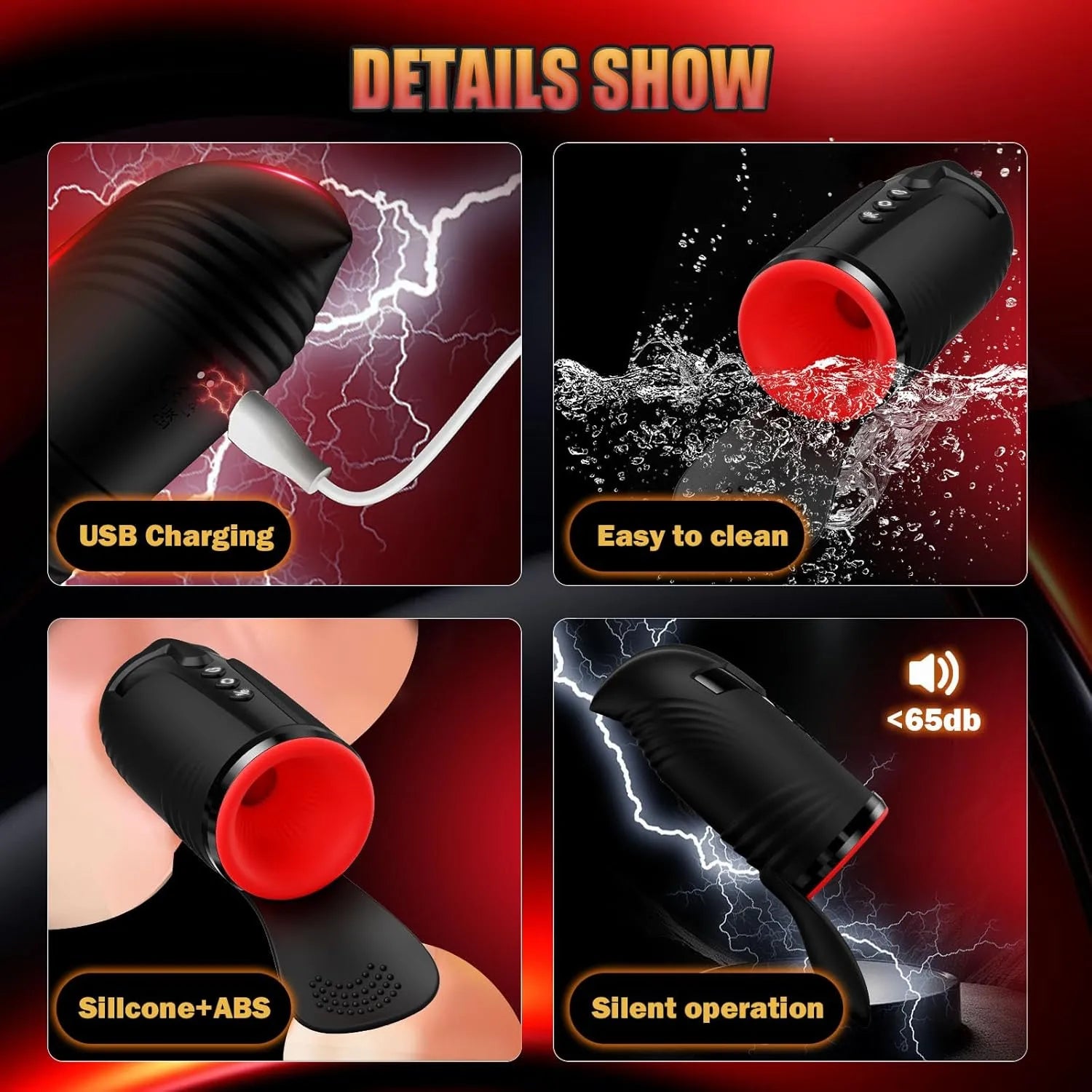 10x Vibration, 5x Suction, 3x Rotation: Male Glans Focused Masturbator