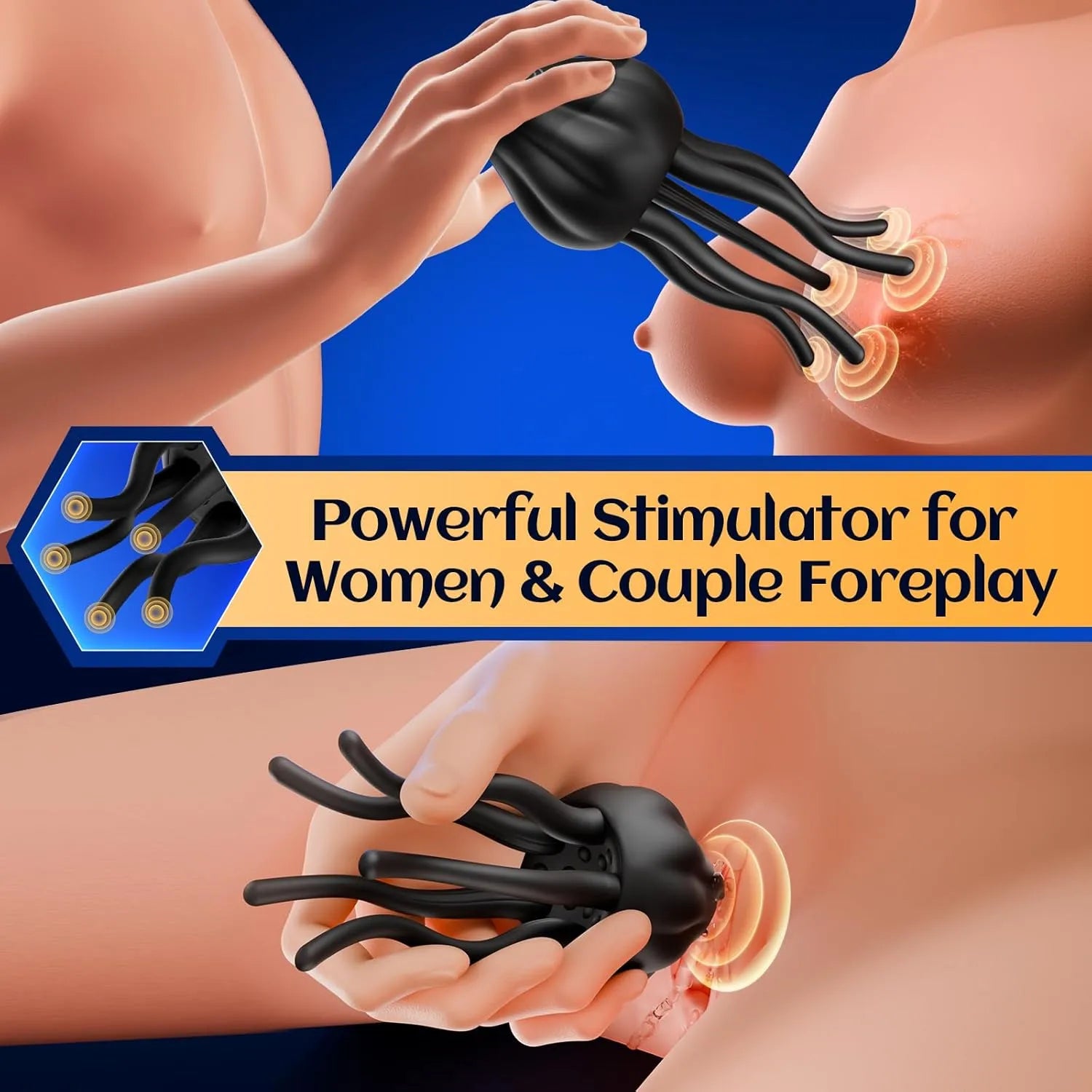 10 vibration modes wrapping touch couples interactive penis head masturbator