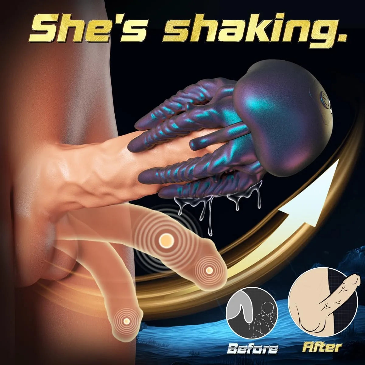 Octopus-Style Penis Head Vibrator