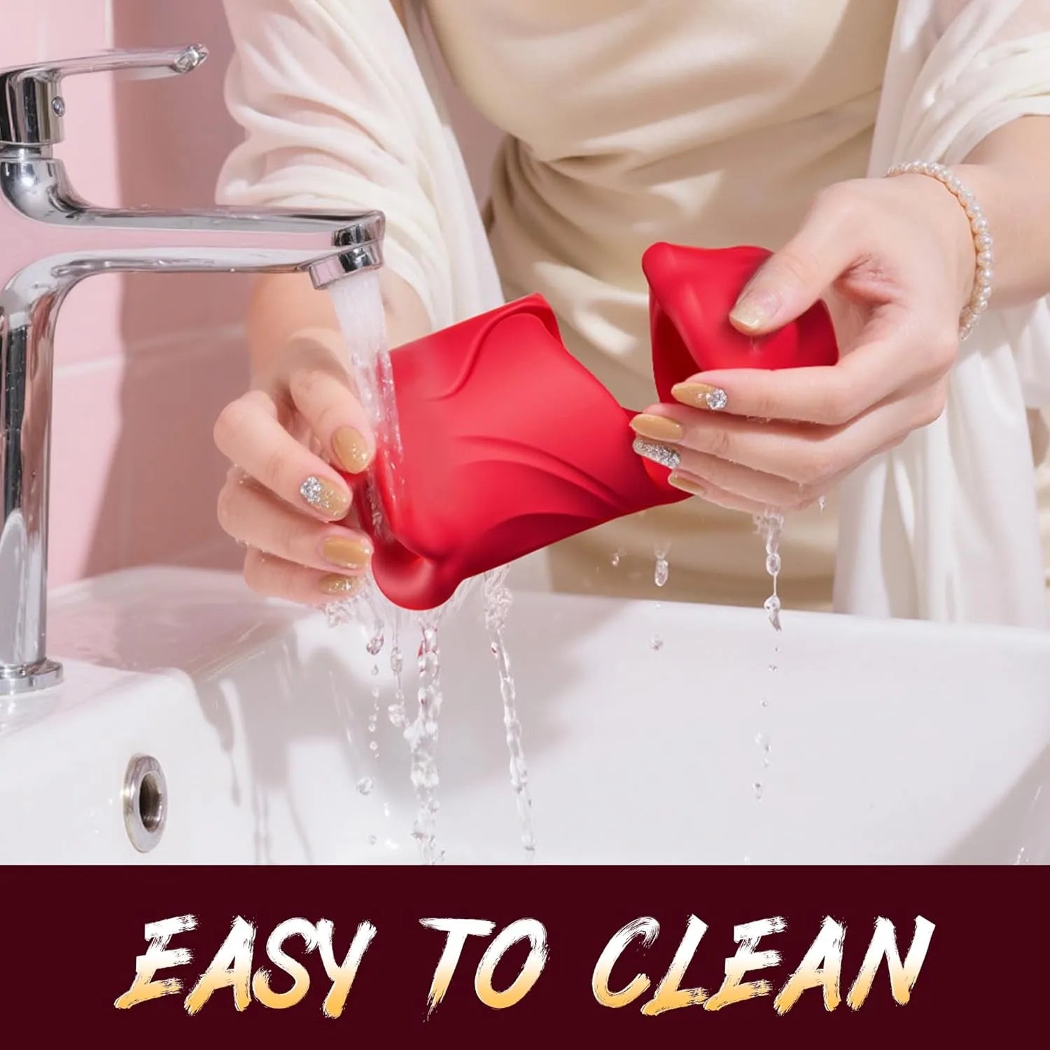 Men's double lip grip 9 modes, 360° surround oral sex penis vibrator