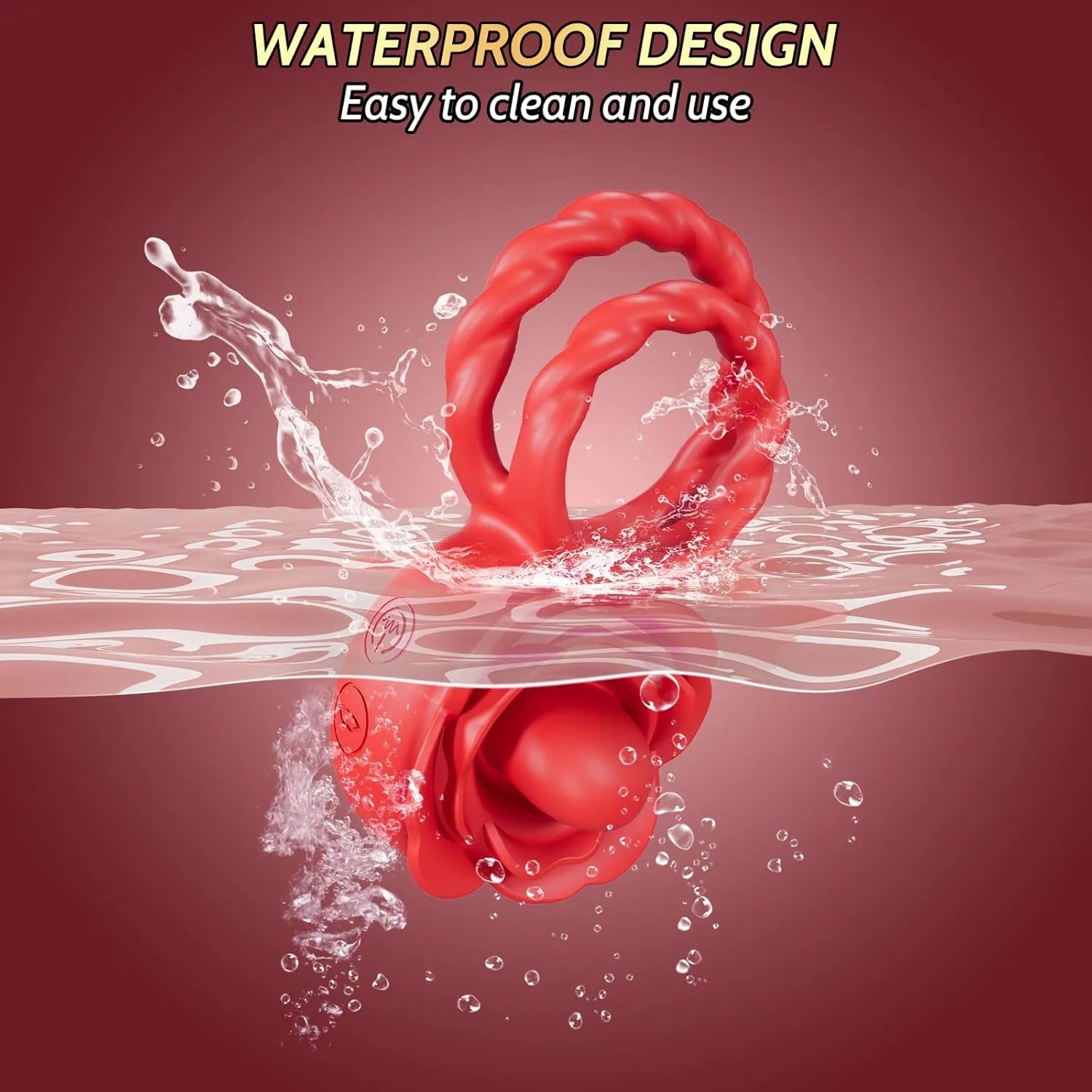 10 vibrations and 10 rotations for couples penis ring vibrator