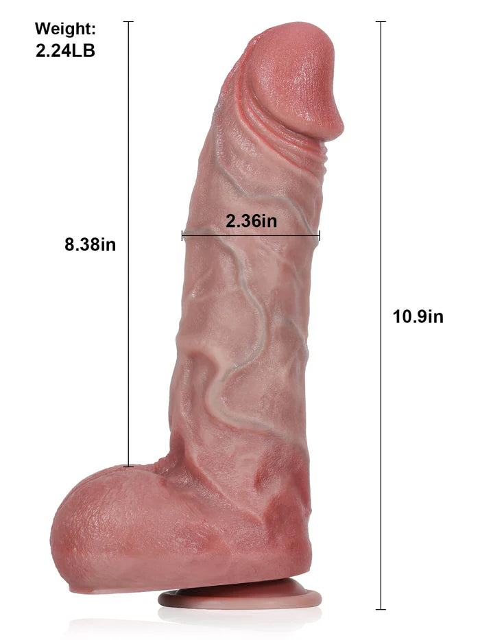 George 10.9-inch extra-large, thick dildo with 7 thrusting modes and 3 vibration modes.